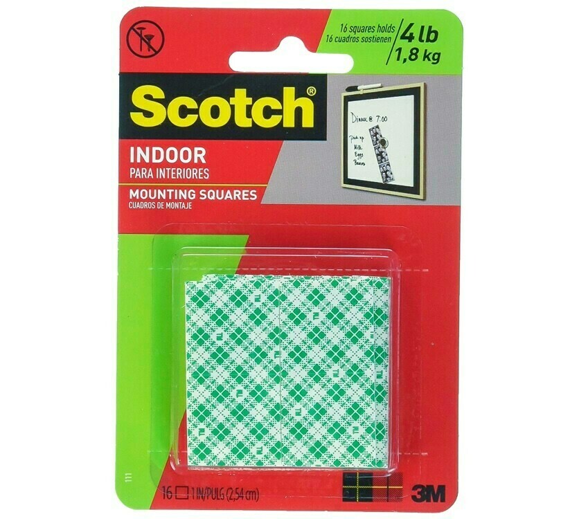 3M SCOTCH SQUARE MOUNTING TAPE 1X1&quot; 111P