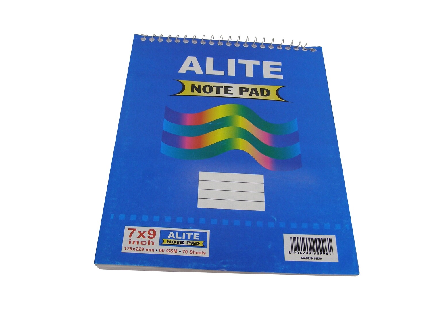 ALITE 7X9 SPIRAL NOTE PAD 70SHT 60GSM TOP OPEN