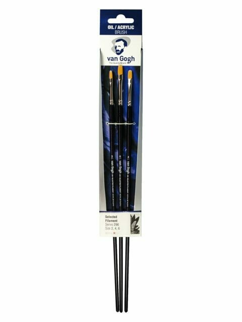 VAN GOGH 3PC FLAT OIL/ACR PAINTING BRUSH 296/2-4-6