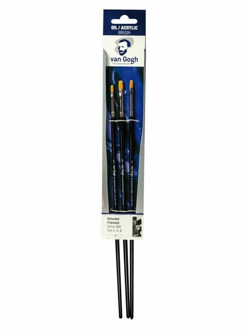 VAN GOGH 3PC FLAT OIL/ACR PAINTING BRUSH 294-2-4-6
