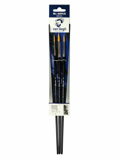 VAN GOGH 3PC ROUN OIL/ACR PAINT BRUSH 295-8-12-16