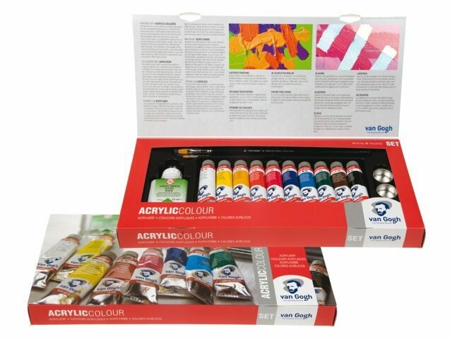 VAN GOGH 10X40ML ACRYLIC COMBISET+ACCESSORIES