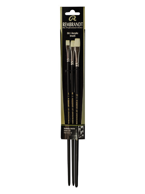 REMBRANDT 3PC FLAT OIL/ACR PAINTING BRUSH 237-4812