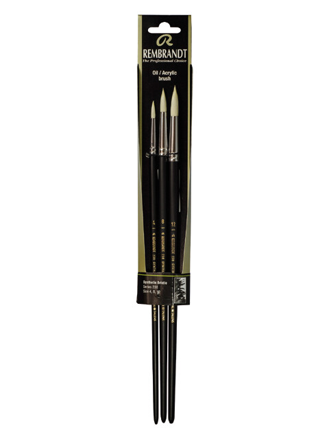 REMBRANDT 3PC ROUN OIL/ACR PAINTING BRUSH 238-4812