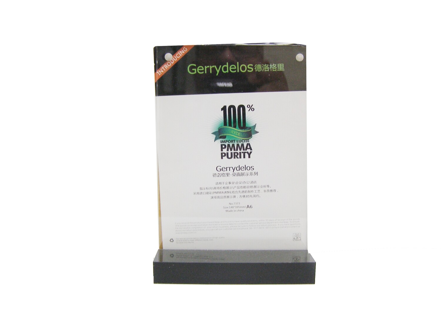 RSC REAP/GERRYDELOS A6 ACRYLIC SIGN HOLDER DISPLAY 7373