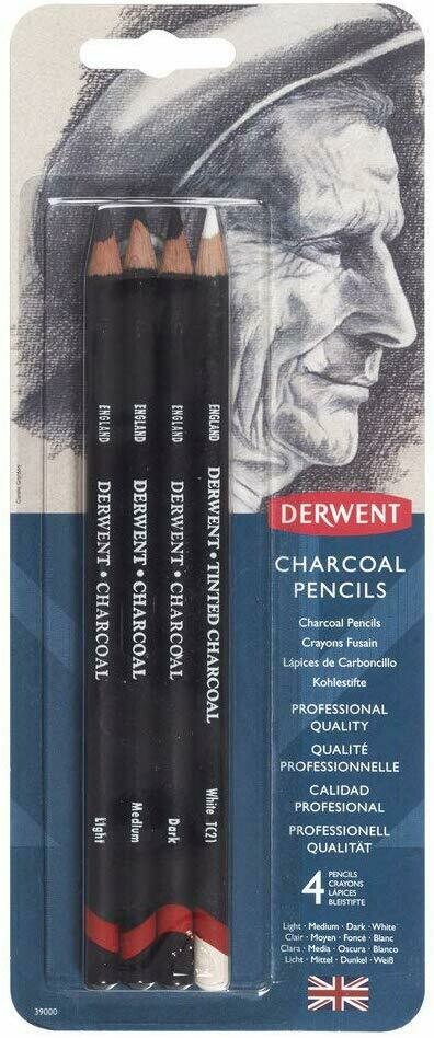 DERWENT 1X4 CHARCOAL PENCIL 39000