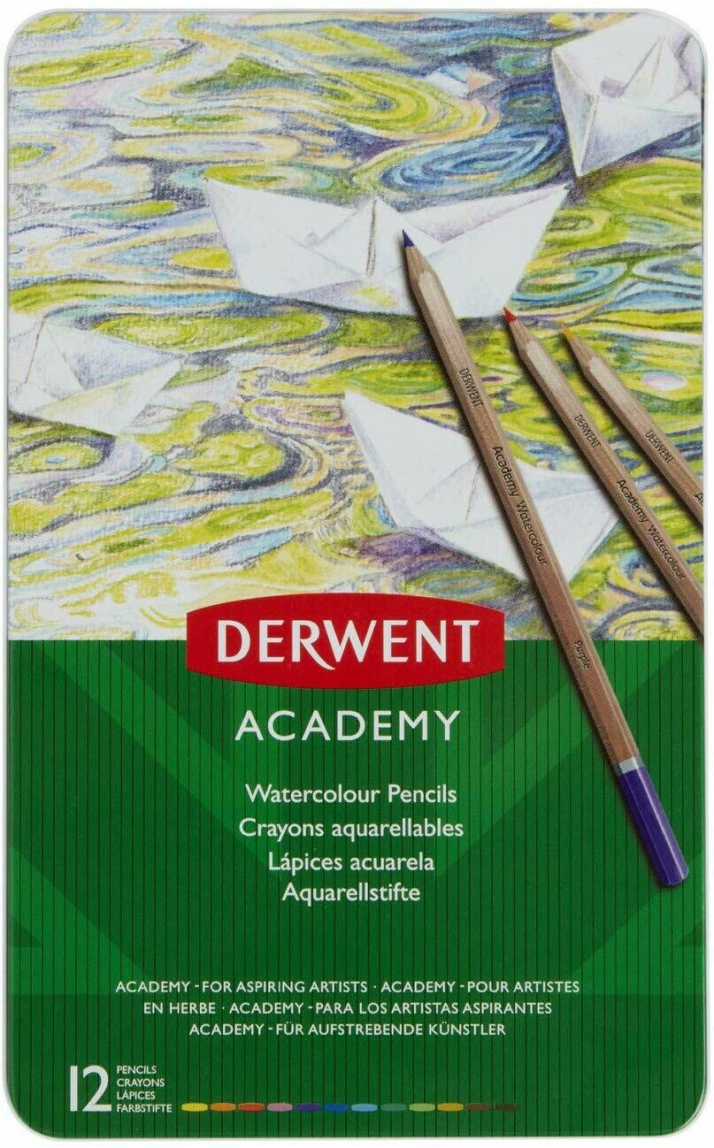 DERWENT 1X12 ACADEMY WATERCOLOUR PENCILS 2301941