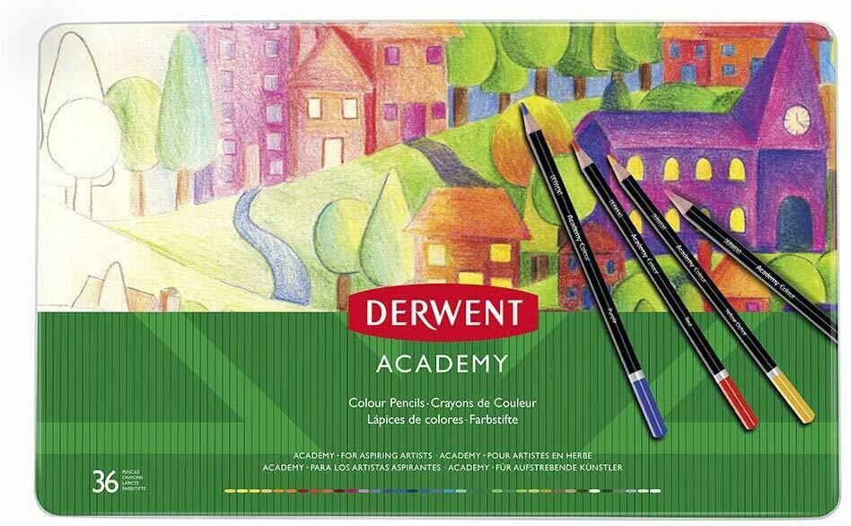 DERWENT 1X36 ACADEMY COLOUR PENCILS 2300225