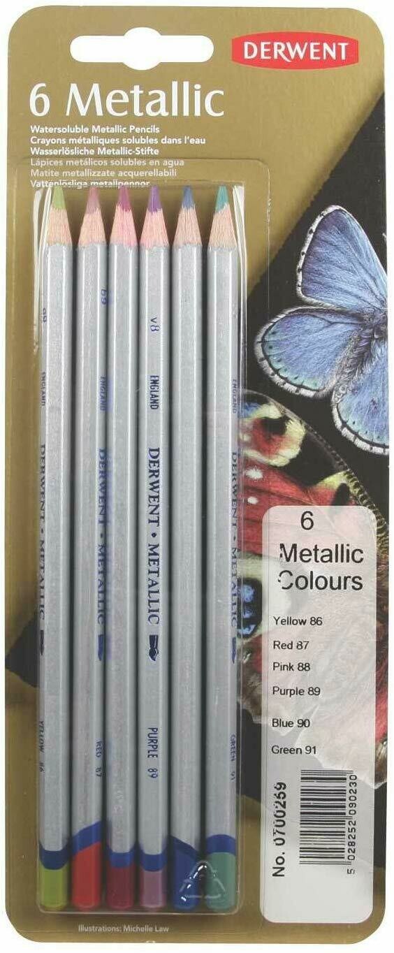 DERWENT 1X6 METALLIC COLOURS 0700259