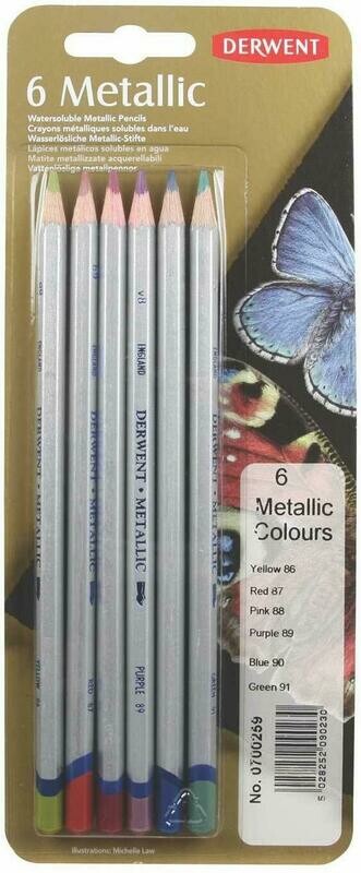 DERWENT 1X6 METALLIC COLOURS 0700259