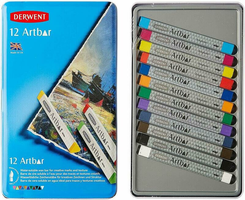 DERWENT 1X12 ARTBAR WATERSOLUBLE WAX BAR 2300590