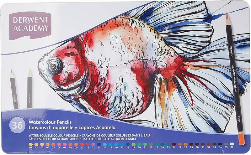 DERWENT 1X36 ACADEMY WATERCOLOUR PENCILS 2300226