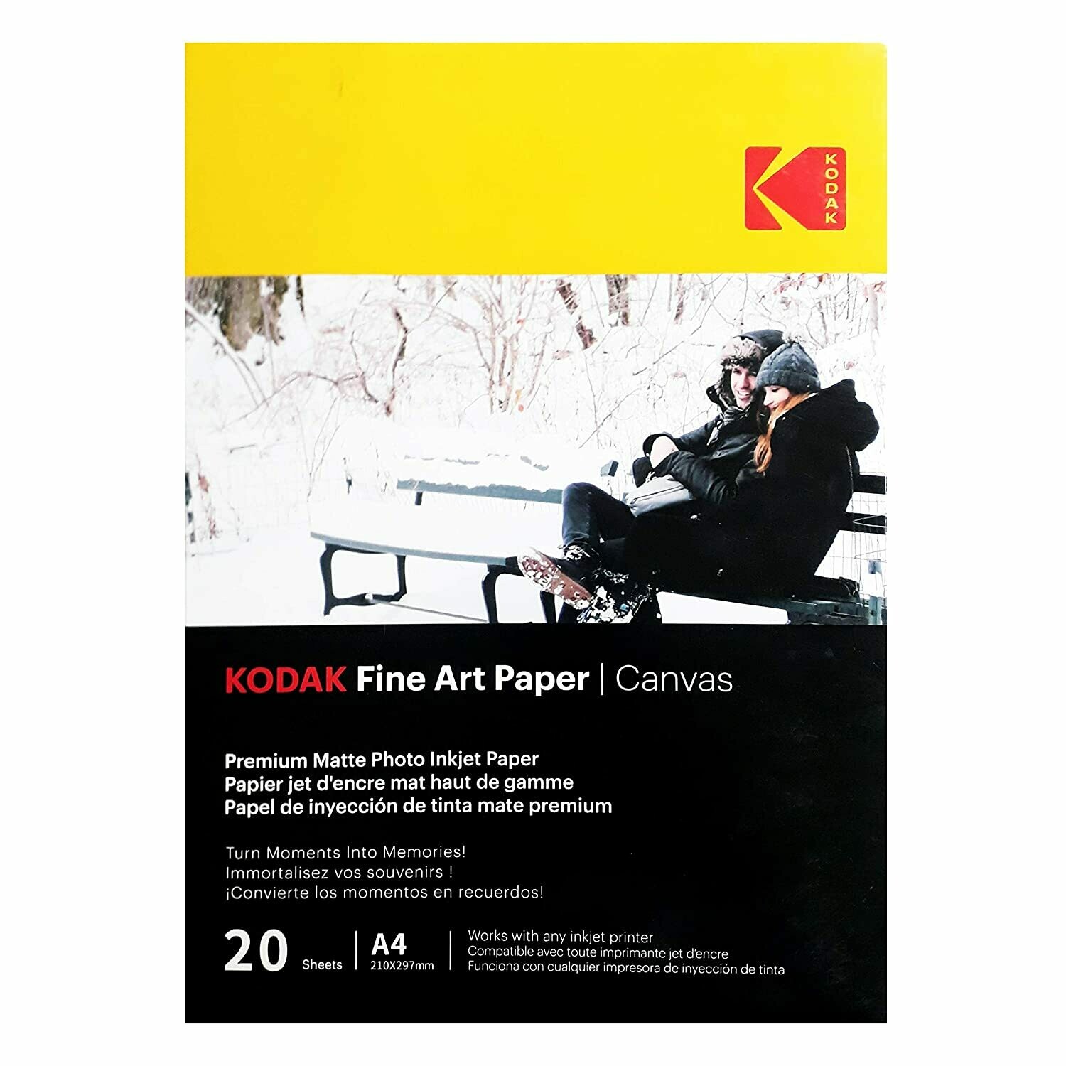 KODAK A4 FINE ART CANVAS PAPER 230GSM 20SHS
