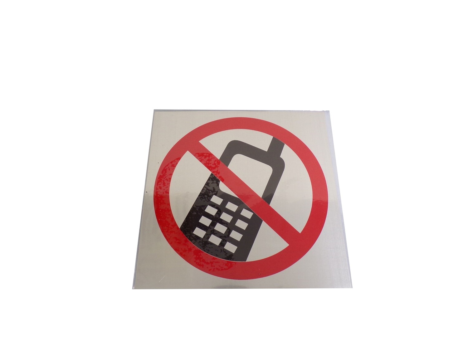 RSC 14X14CM NO MOBILE SIGN BOARD C19-207