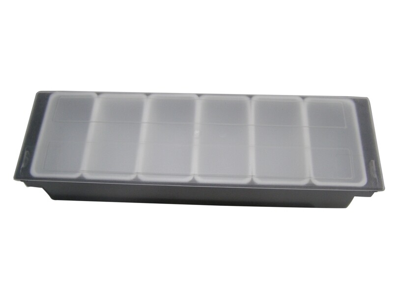 RSC PC CONDIMENT 6 CONTAINER BLACK P15-094