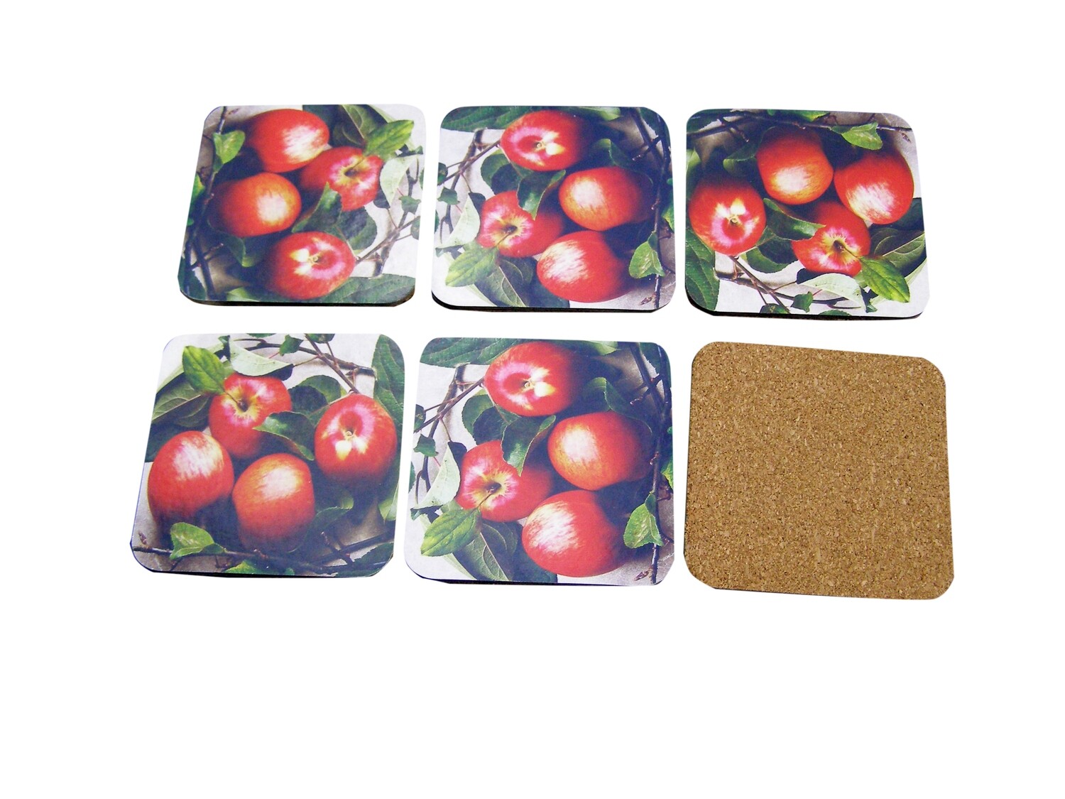 RSC 6PCS CORK BACKED TEA COASTER SET P15-420