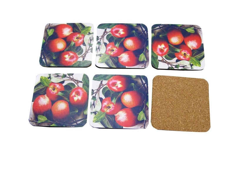 RSC 6PCS CORK BACKED TEA COASTER SET P15-420