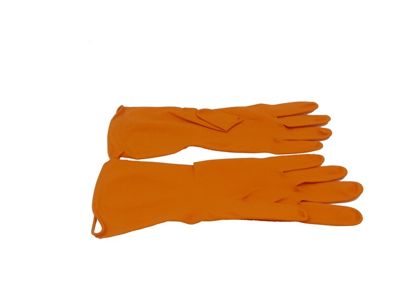 RSC ORANGE RUBBER GLOVES ASSTD HD P18-335