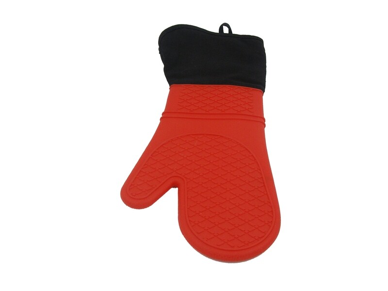 RSC H/D SILICON OVEN GLOVES RED/BLACK P15-051