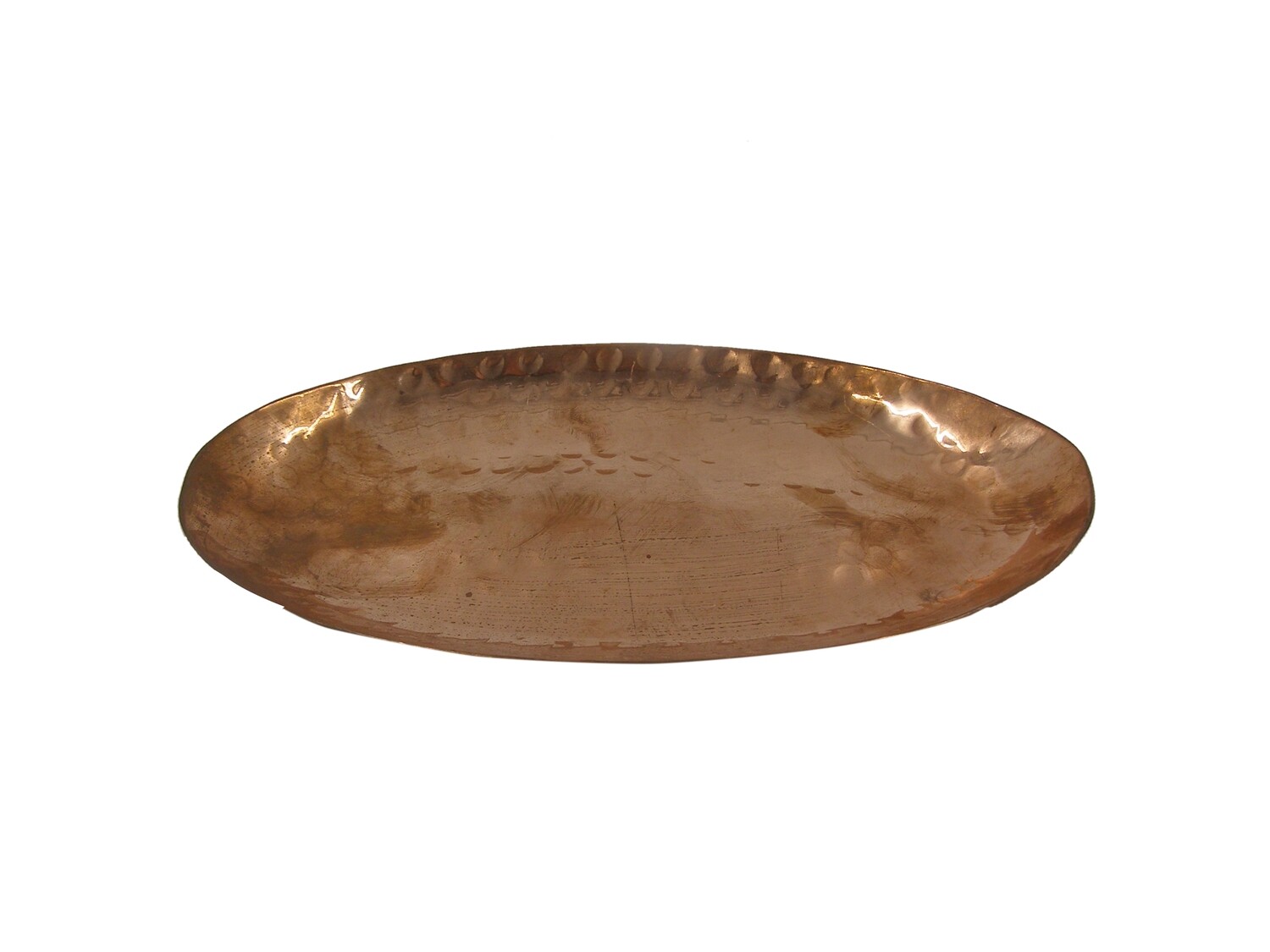 WELCOME SS/COPPER 12.5X25CM BOTTOM OVAL PLATTER
