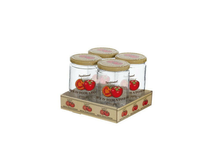 HEREVIN 4PCS 660CC TOMATO JAR SET 330367-151