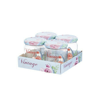 HEREVIN 4PCS 425CC VINTAGEBIRD JAR SET 330357-150