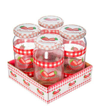 HEREVIN 4PCS 1000CC STRAWBERRY JAR SET 330377-153