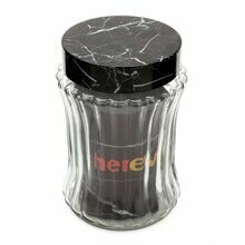 HEREVIN 1.55LIT STRIPES CANISTER BLACK 140707-000