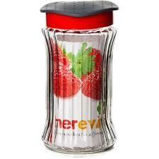 HEREVIN 2LIT STORAGE CANISTER WITH STRIPES DESIGN
