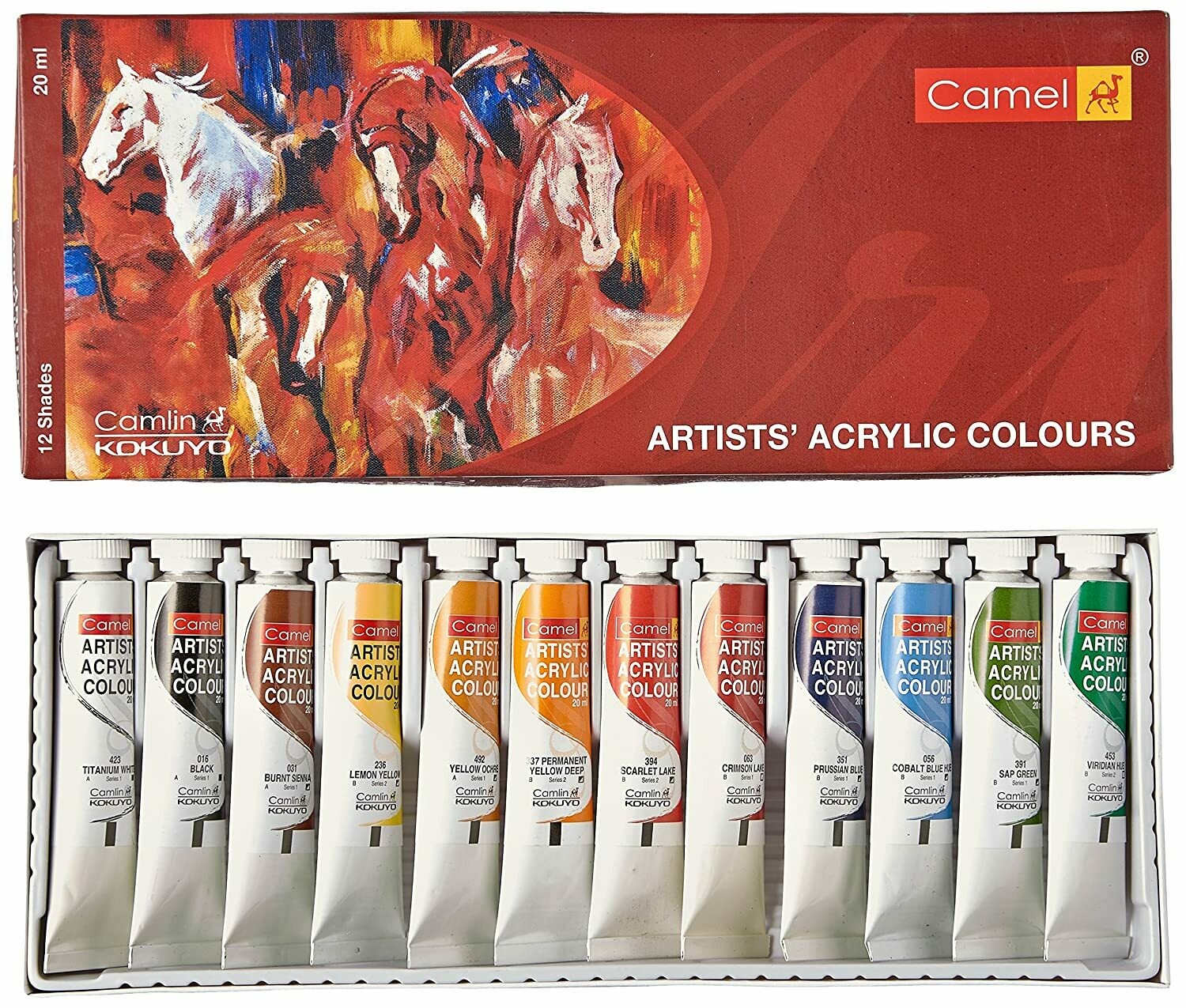 WELCOME/CAMEL 12X20ML ARTIST ACRYLIC COLOR