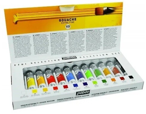 PEBEO 12X20ML T7 GOUACHE COLOR SET 351000