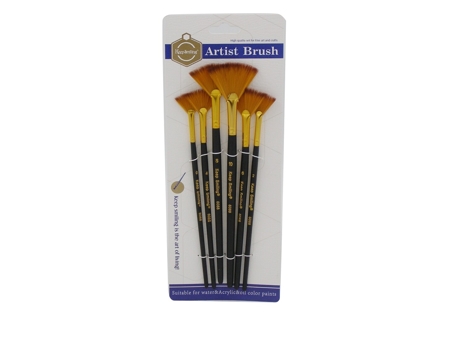 RSC KEEPSMILE 6PCS FAN BRUSH SET 6088 D19-65