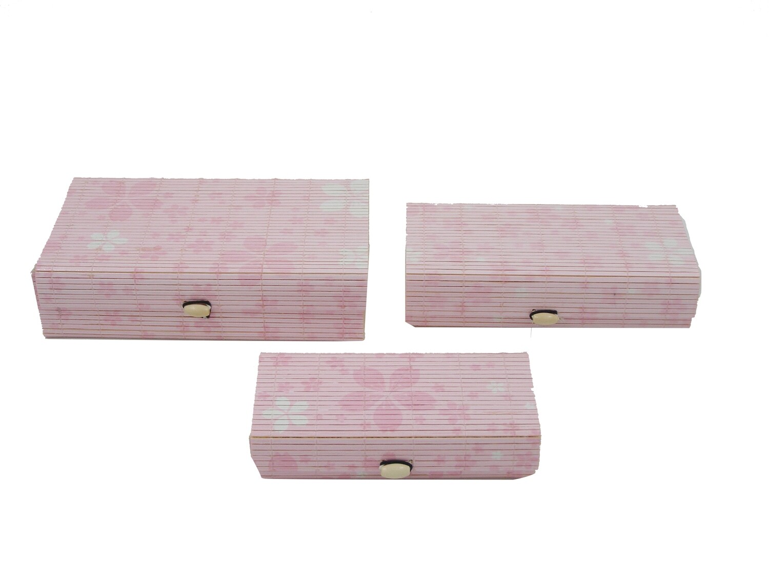 RSC 3PCS WOODEN FANCY DESIGN BOX LARGE D18-117-119, Select: Pink