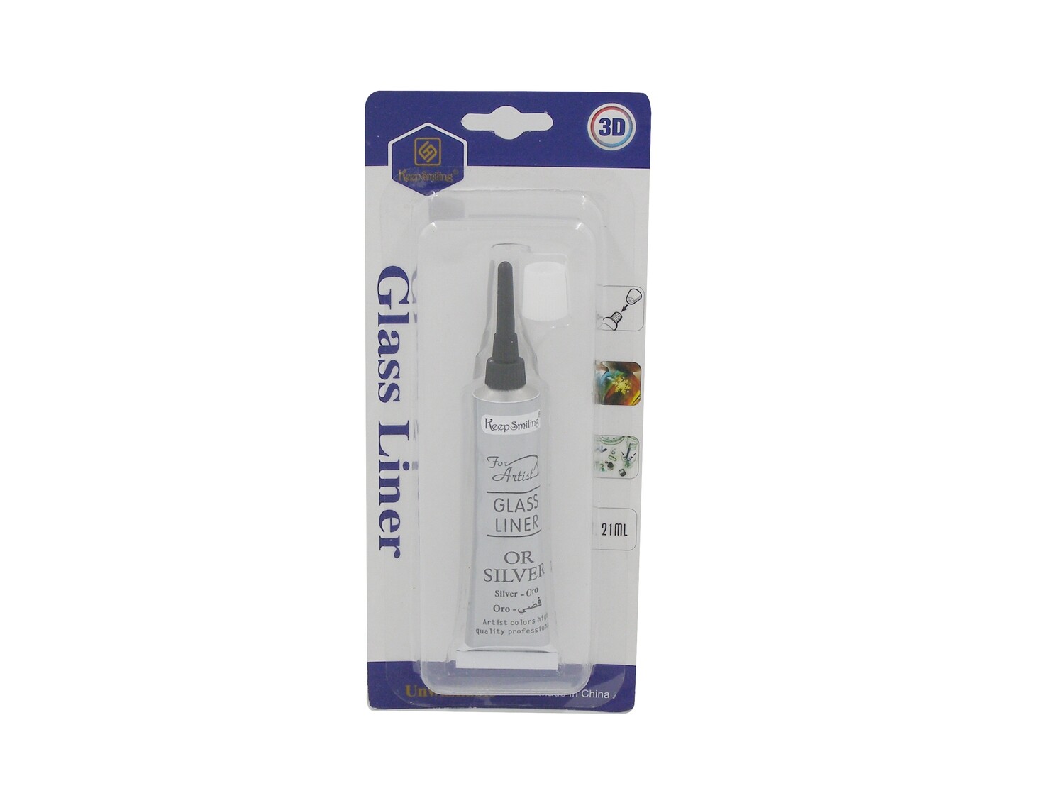 RSC KEEP SMILE 21ML 3D GLASS LINER ASSTD D15-162