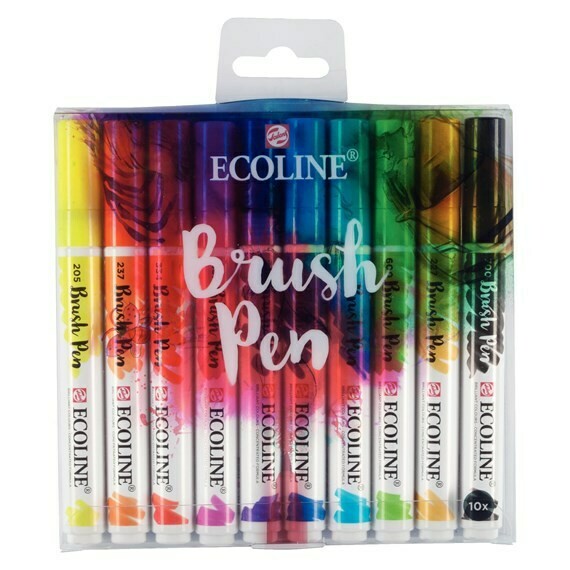 ROYAL TALENS 10PCS ECOLINE BRUSH PEN SET 11509007