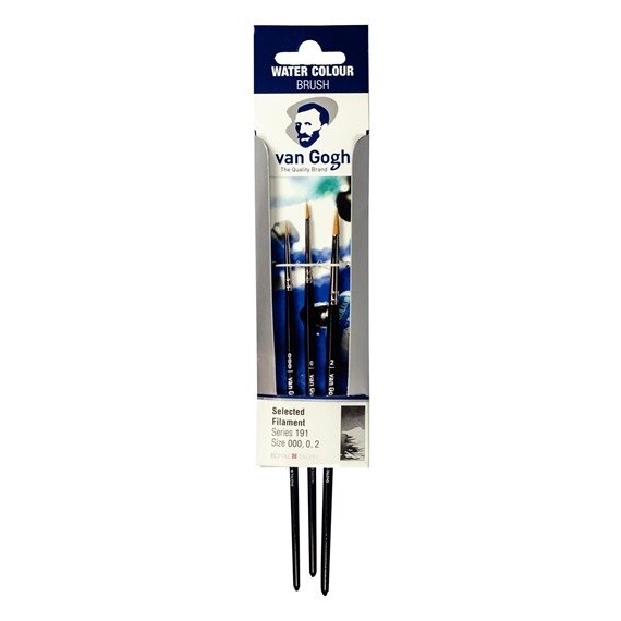 VAN GOGH 3PC ROUND WTC PAINTING BRUSH 191-000-0-2