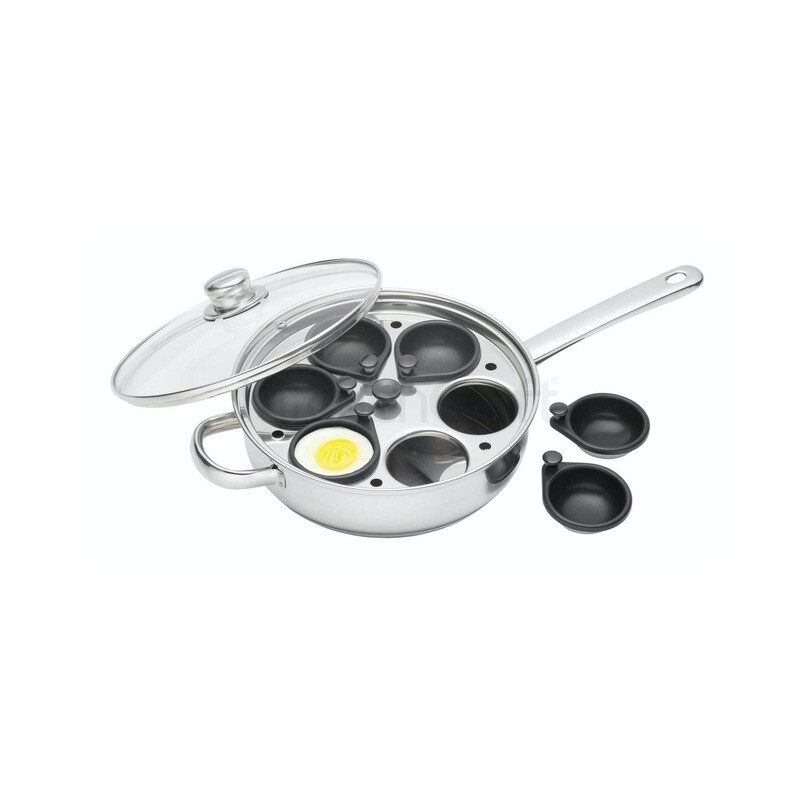 KC SS 28CM 6 HOLE EGG POACHER SET KCCVPOACH6
