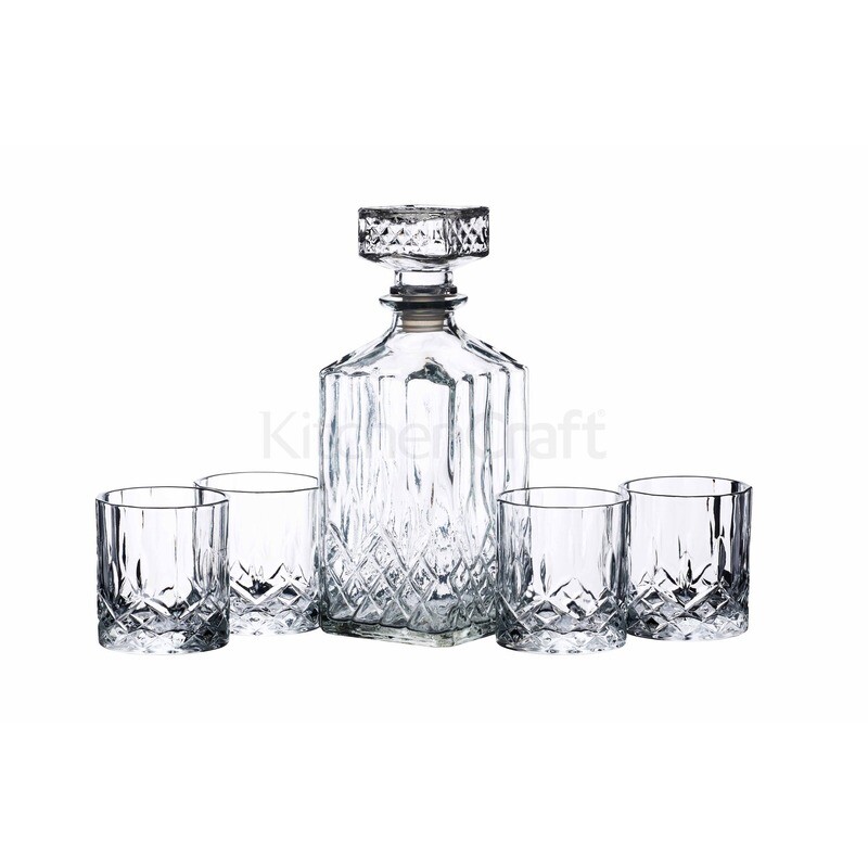 KC BARCRAFT 5PCS DECANTER/TUMBLER SET BCDECSET