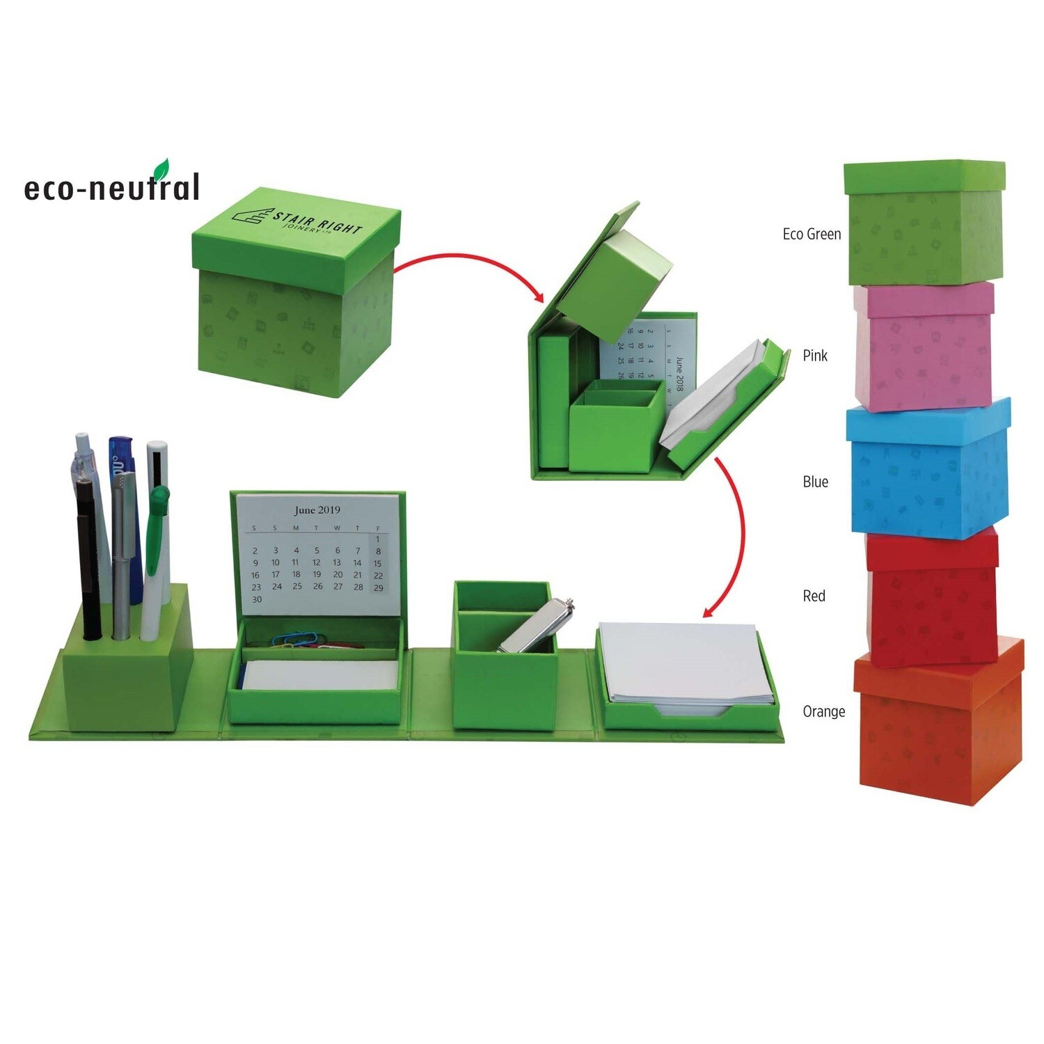 EFEN 201 - ECO-NEUTRAL VERNON DESKTOP MEMO CUBE-BLUE