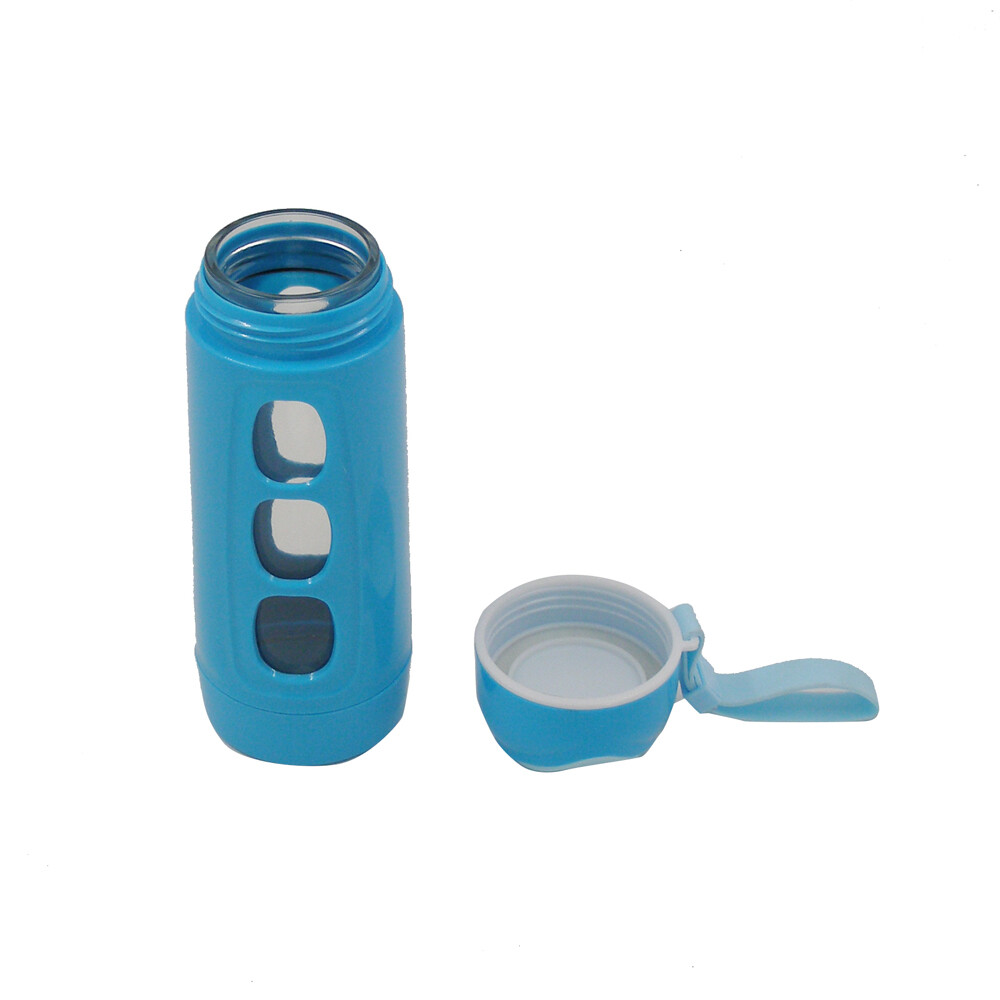 RSC GLASS WATER BOTTLE 500ML 18A03 C18-002, Colour: Blue