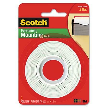 3M SCOTCH PERMANENT MOUNTING TAPE 1/2&quot;X75&quot; 110P