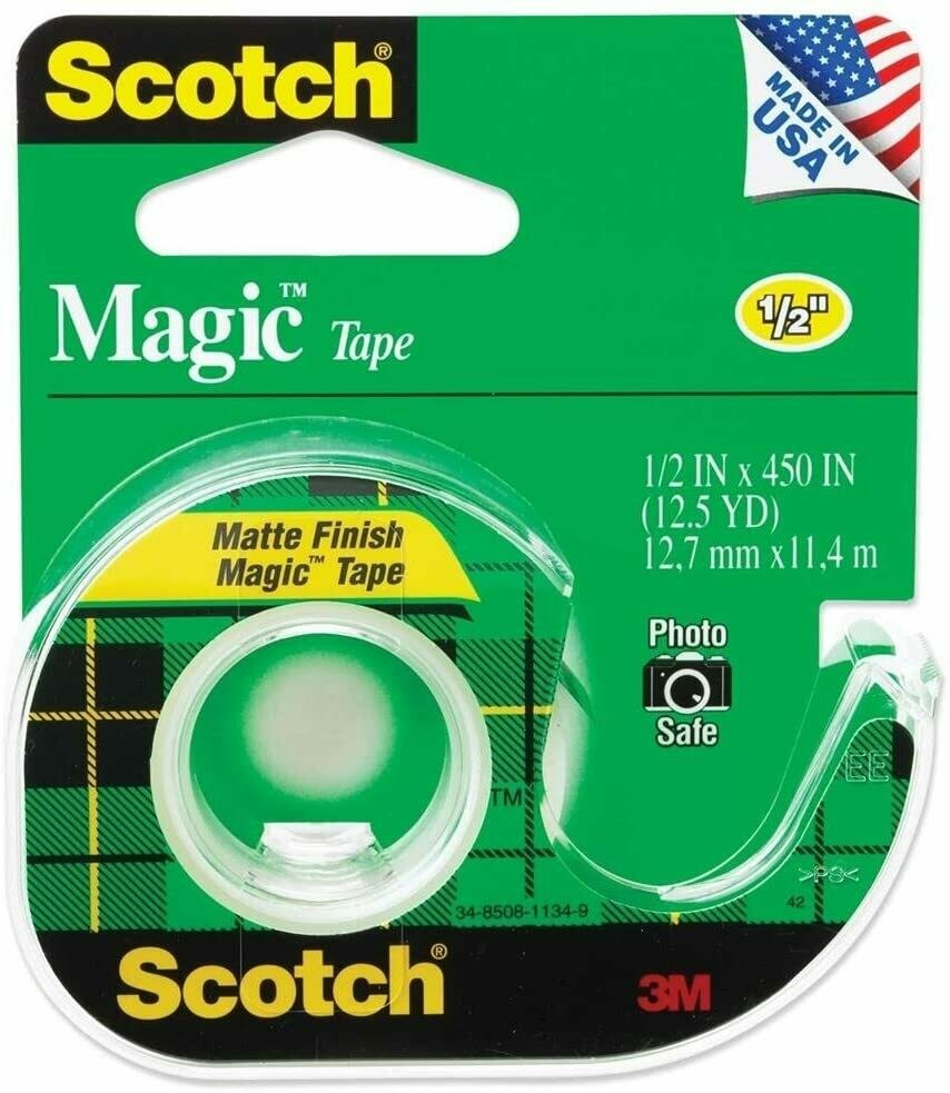 3M SCOTCH MAGIC TAPE 1/2&quot;X450&quot; 104A1