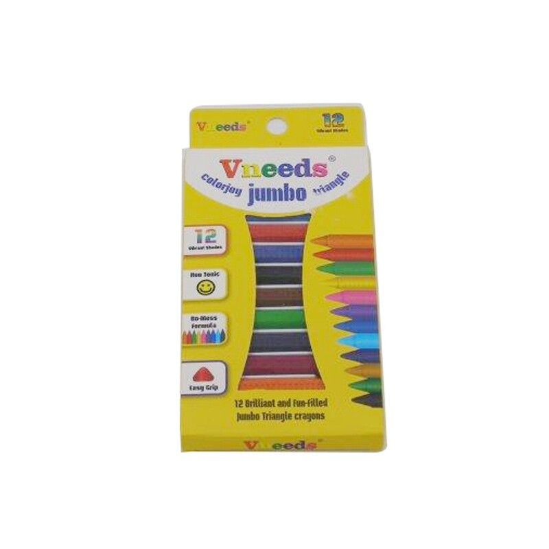 RSC 12 VNEEDS COLORJOY JUMBO TRIANGLE CRAYONS