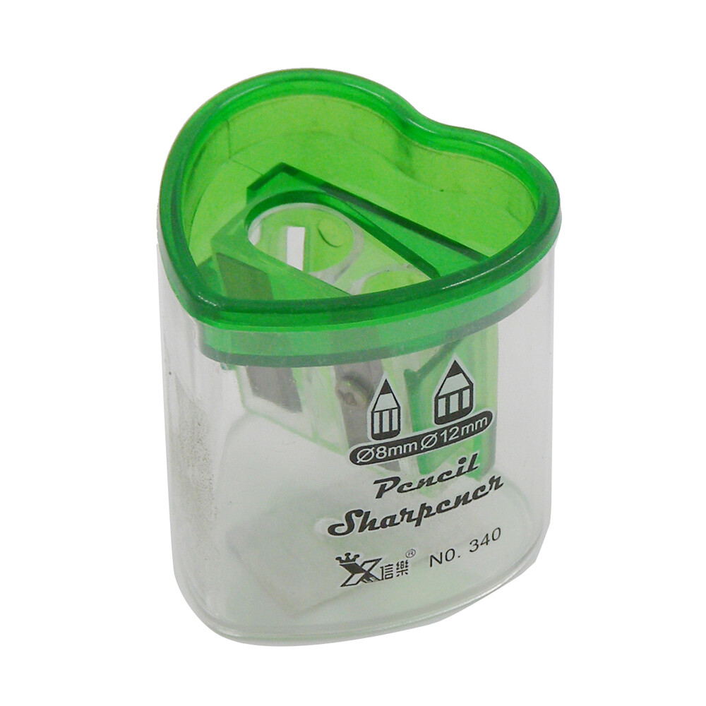 RSC 2 HOLE HEART SHARPENER 304 D18-204, Colour: Green