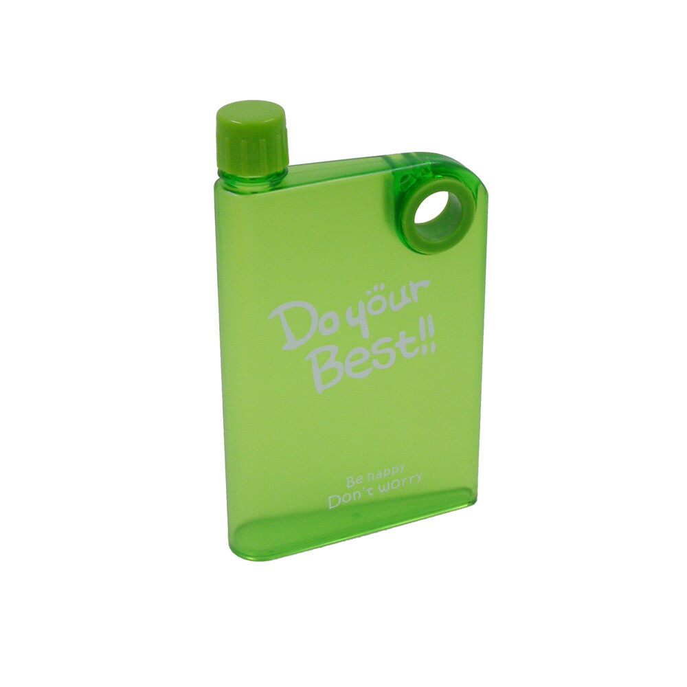 RSC NOTEBOOK WATER BOTTLE FLAT 380ML C18-011, Colour: Green