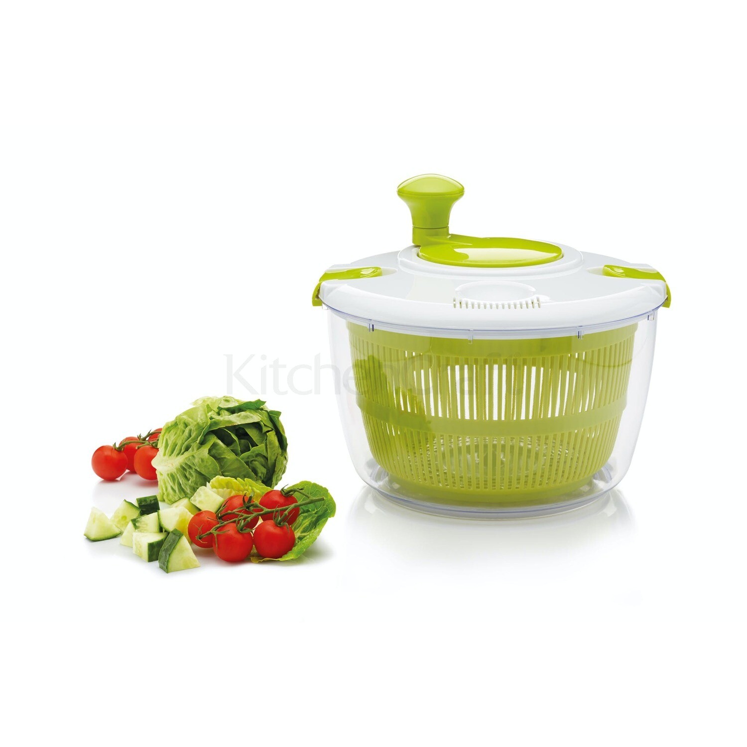 KC SALAD SPINNER WHITE &amp; GREEN KCSALSPIN