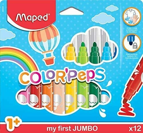 MAPED 12PCS COLOR PEPS JAMBO 846020