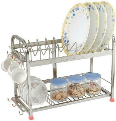 WELCOME AMOL SS KITCHEN DISH RACK 15X18X09 SN54