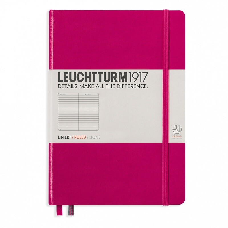 LEUCHTTURM A5 RULED NOTEBOOK - BERRY