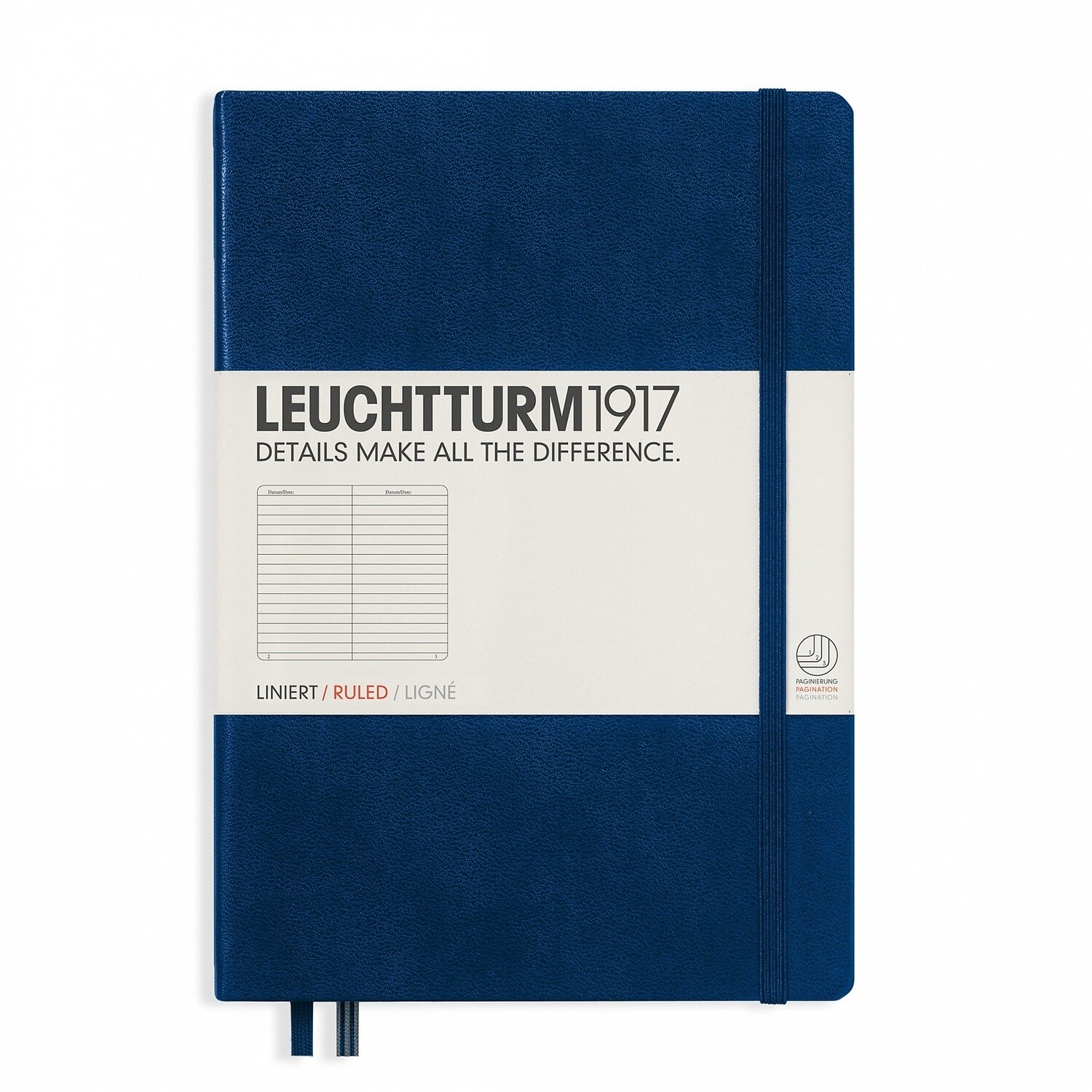 LEUCHTTURM A5 RULED NOTEBOOK - NAVY BLUE